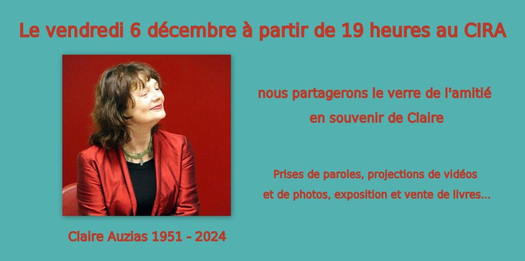 Hommage Claire Auzias - 6 décembre 2024